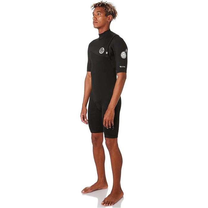 2023 Rip Curl Mens E-Bomb 2mm Zip Free Shorty Wetsuit WSP3AE - Black